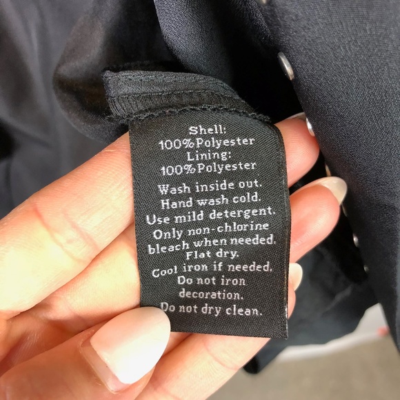 Rock and Republic Black Studded Blazer Silver SZ 2 - Picture 5 of 8